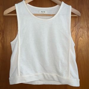 Madewell crop cream sweater tank